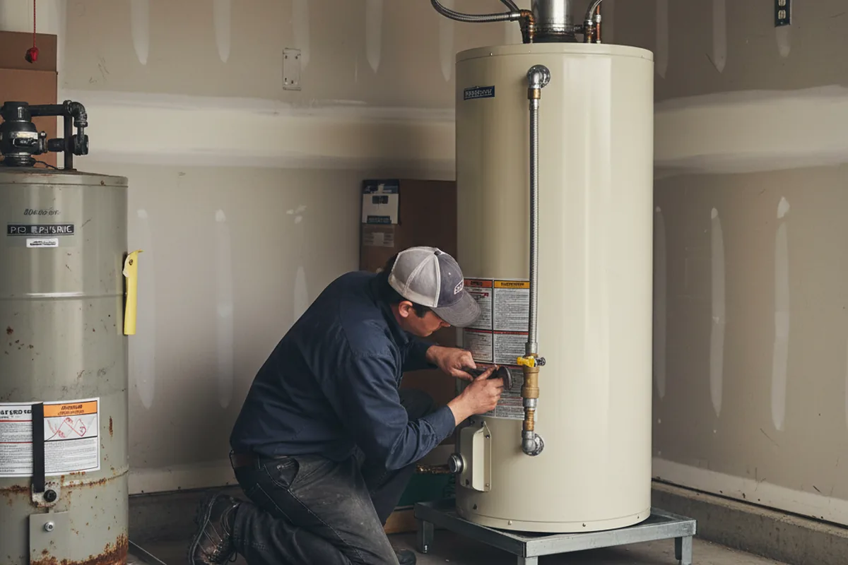 Water heater and shutoff valve replacement in Bladensburg